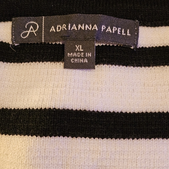 Adrianna Papell Monochrome Striped Knit - Picture 2 of 6